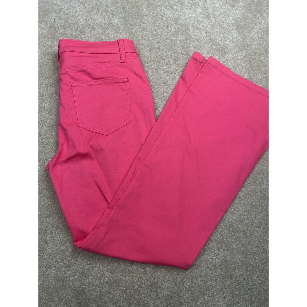 Zenana Solid Flare Pants L Hot Pink High Rise Bell Bottom Barbiecore Retro 70s